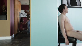 Horny wife fuck with  BBC while hubby is watching