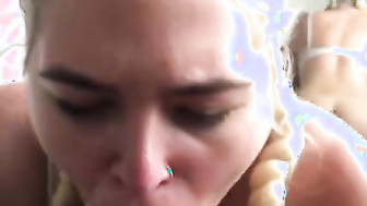 Thick PAWG Sucks Black Cock