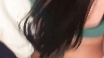 Brunette Takes first ever Big Black Cock