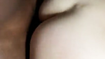 Husband kisses his wife while she is fucked by a black man