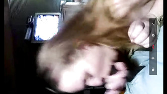 Hot white girl sucking big black cock