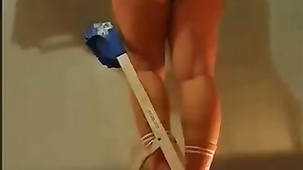 Hotwife painting her house