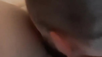 Bi cuckold eats stranger's cum