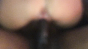 Wife riding big black cock in front of husband