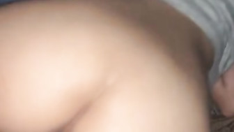 Hot asian ass takes black cock