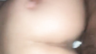 Hot asian ass takes black cock