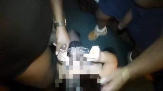 Amateur MILF in Interracial Gangbang