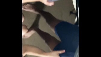 Cute white teen gets DP from two black guys
