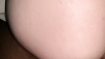 Hot white girl sucking black cock and gets creampied