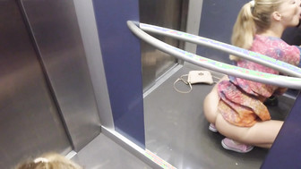Risky sex in the elevator