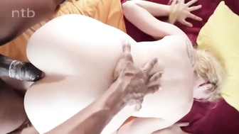 Young white girl gets black cock