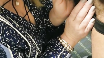 Snowbunny wife couldn't wait to suck BBC