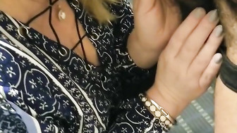 Snowbunny wife couldn't wait to suck BBC