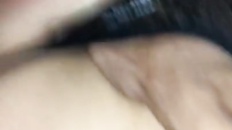 PAWG fucked in doggystyle position and swallows cum