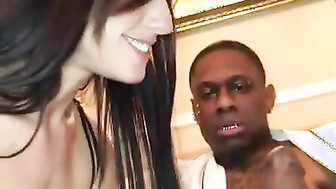 Beautiful brunette and real huge BBC