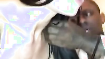 Beautiful brunette and real huge BBC