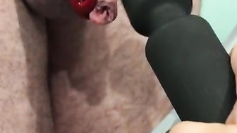 Chastity cuckold cums