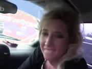 Cheating wife swallows black cum in the car