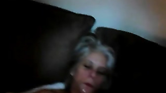 Mature slutwife sucks off BBC then hubby for double cum