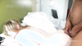 Wife in stockings loves to suck and fuck Big Black Cock