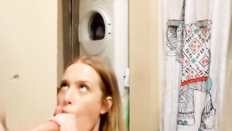 Sexy blond girl and strong bf