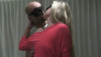 Blonde wife with stranger