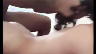 Tiny Latina taking BBC Doggystle