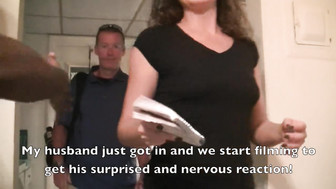 Wife with her girlfriend fuck a big black cock while a cuckold is watching