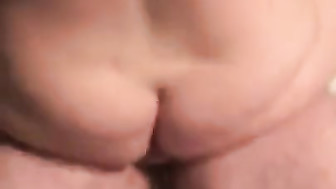 Stroking my cock watching her fuck