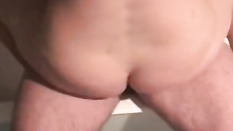 Stroking my cock watching her fuck