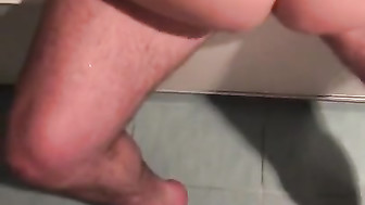 Stroking my cock watching her fuck