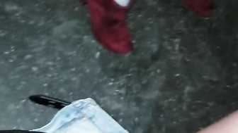 Real slut wife in gloryhole