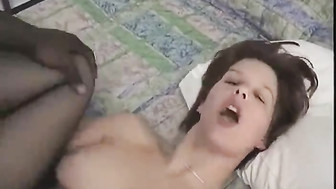 Young french wife fucks black man in front of husband