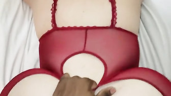 BBC long stroking that pussy proper