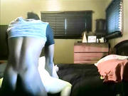 White girl brings home many black guys and records her sex