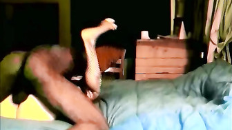 White girl brings home many black guys and records her sex