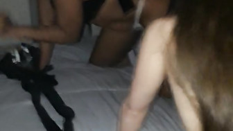 White girl with black couple