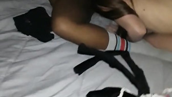 White girl with black couple