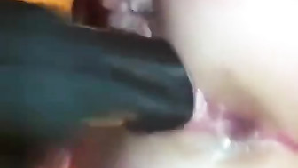 Tight pussy wife getting stretched by BBC