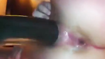 Tight pussy wife getting stretched by BBC