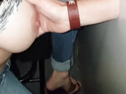 Hubby filming wife in gloryhole