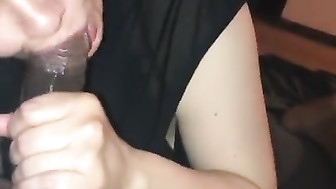 White wife give a head