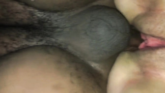Real wife filmed taking black cum in her pussy