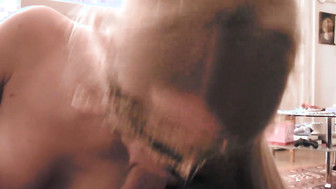 Hot amateur blonde gives awesome blowjob