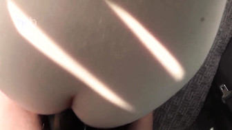 Redhead slut fucked in a car