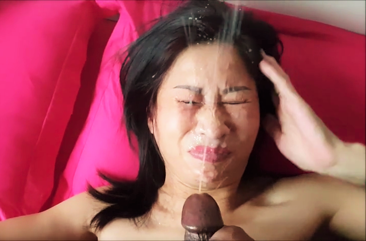Asian Wife Facial Porn - Asian milf massive bbc facial