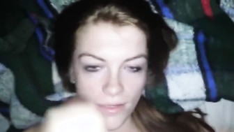 Amateur girl gives head