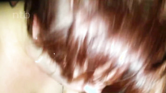 Horny wife sucks and fucks friend's dick in front of her hubby