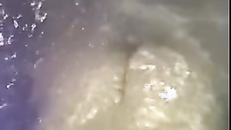 Blonde wife in hot tub sucking BBC