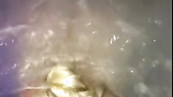Blonde wife in hot tub sucking BBC